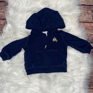 POLO-polo Ralph Lauren baby boy- blue hoodie, 9 months.